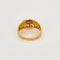 Bague 53 Bague jonc or jaune, rubis et diamants 58 Facettes VIL0648
