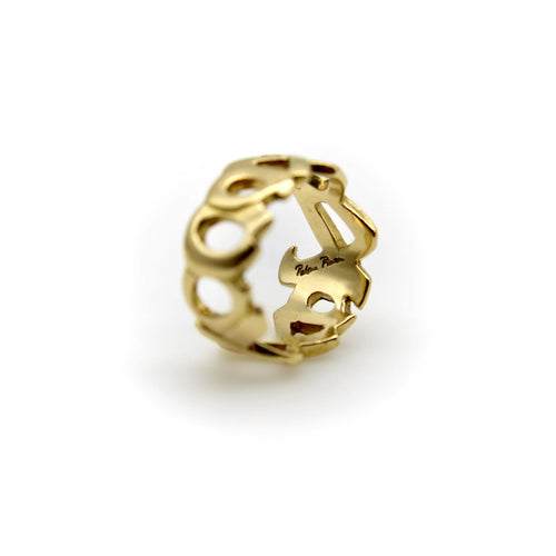 Bague Bague Tiffany & Co. en or 18 carats avec motif graffiti Paloma Picasso 58 Facettes