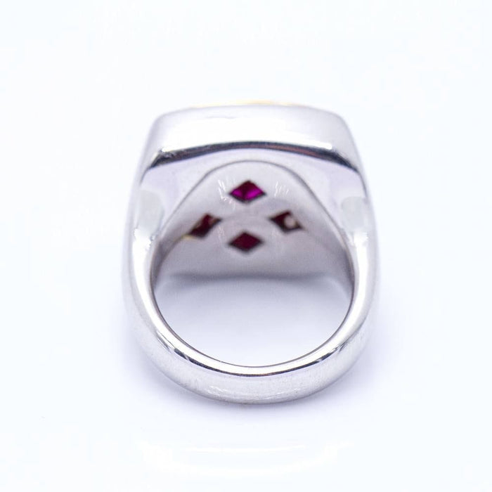 Bague 53 Bague en or avec diamants et rubis 58 Facettes N102920EJ