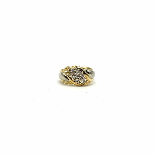 Bague 51 Bague or bicolore et diamants 58 Facettes Z15B51587