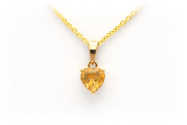 Pendentif Pendentif contemporain serti d’une citrine en or jaune 18 carats 58 Facettes B387