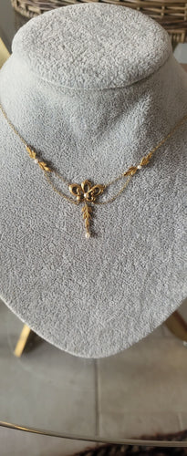 Collier Feston Art Nouveau en or jaune 58 Facettes