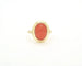 Bague Bague en or jaune avec corail 58 Facettes 13081