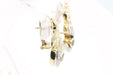 Boucles d'oreilles Boucles d'oreilles en or jaune et blanc serties de saphirs et de diamants 58 Facettes 21626