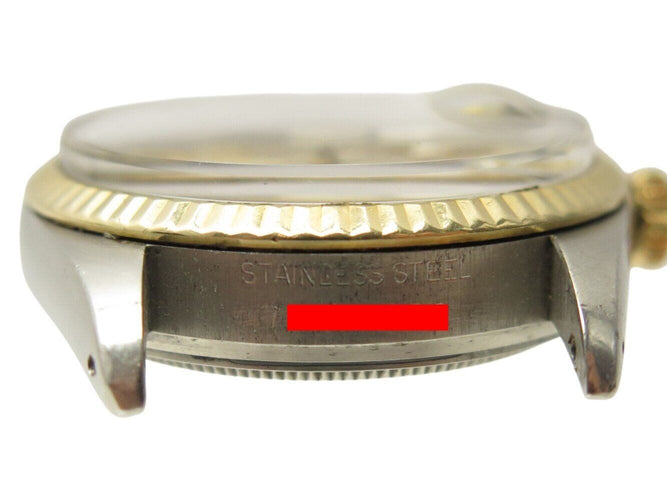 Montre vintage montre ROLEX datejust 16013 36 mm or et acier jubile automatique 58 Facettes 271034