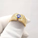 Bague 66 Bague or jaune saphir diamants 58 Facettes