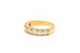 Bague 53 Alliance demi-américaine contemporaine en or jaune sertie de diamants 58 Facettes 22349
