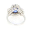 Bague 55 Bague en or blanc, saphir et diamants 58 Facettes