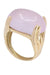Ring 54 Yellow gold rose quartz ring 58 Facettes 1000
