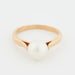 Ring 52 YELLOW GOLD CULTURED PEARL RING 58 Facettes REF 5029/18