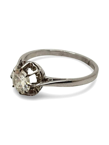 Bague 53 Solitaire platine et diamant 0,75 ct 58 Facettes