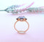 Bague 63 Bague grenats or rose 18 K 58 Facettes AA 1636