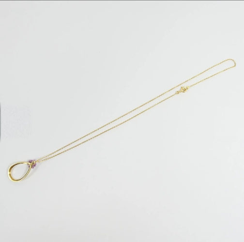 Collier Collier or jaune pendentif goutte pavé de diamants 58 Facettes