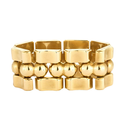 Bracelet Bracelet Tank en or jaune 58 Facettes CAN1393