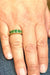 Ring 53 Emerald and diamond garter ring 58 Facettes