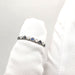 Bague 50 Alliance or blanc diamants et saphirs 58 Facettes