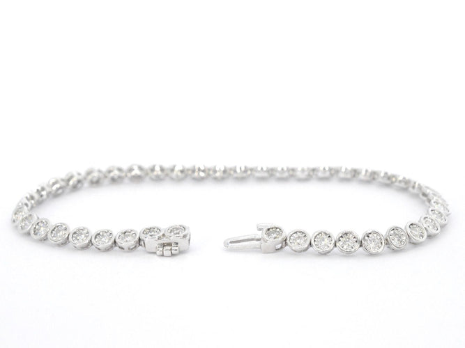 Bracelet Bracelet en or blanc serti de diamants 58 Facettes 2171