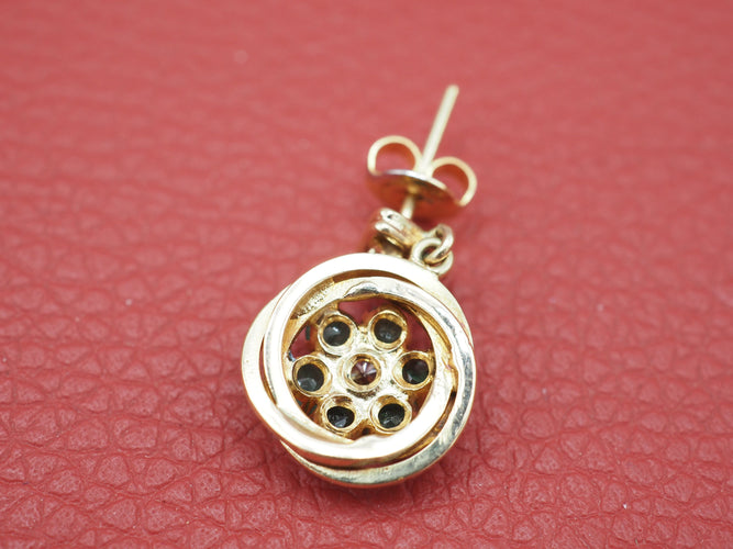 Boucles d'oreilles Boucles d'oreille émeraude marguerite 58 Facettes