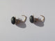 Boucles d’oreilles dormeuses anciennes en or rose 18 carats et jais noir