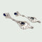 Boucles d'oreilles BOUCLES D'OREILLES EN PLATINE 950 KT AVEC DIAMANTS ET SAPHIRS 58 Facettes Q949A