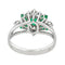 Bague 56 Bague Or blanc Emeraude, Diamant 58 Facettes 4523452CN