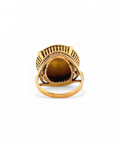 Bague 53 Bague pièce de 10 francs Suisse Helvetia 1922 58 Facettes