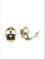 Boucles d'oreilles HERMES. Collection "Boucle sellier", boucle d'oreille argent et or 18K 58 Facettes