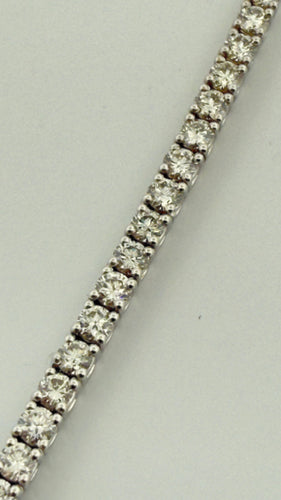 Bracelet Bracelet rivière de diamants or blanc 18 carats 58 Facettes