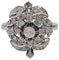 Bague 53 Bague rétro Cluster en or blanc des années 1940, diamant naturel de 1,52 ct 58 Facettes E12