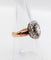 Bague 54 Bague marguerite victorienne or rose 18k diamant poire 0.60 carat (circa 1880) 58 Facettes A06118
