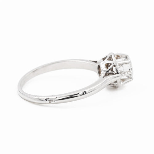 Bague Solitaire Or blanc Diamant