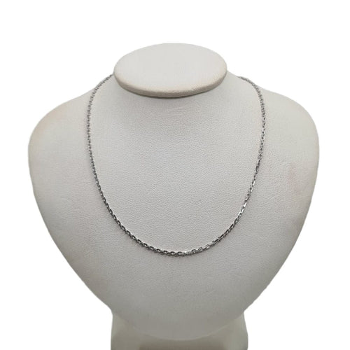 Collier Chaine or blanc 18 carats 58 Facettes