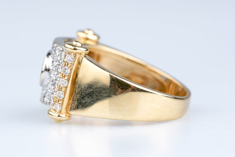 Bague 52 Bague en or jaune sertie d’un saphir et de diamants 0.59 ct – design géométrique Art Déco 58 Facettes BGS41941-107