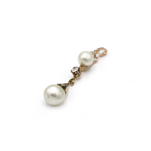 Pendentif Pendentif - Or rose, Perles Fines et Diamants 58 Facettes 250258R