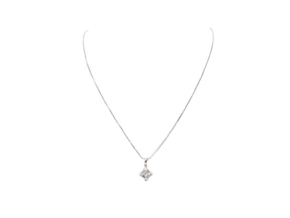 Collier Collier en or blanc et diamants 58 Facettes 21042