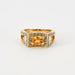 Bague 50 Bague or jaune, citrine et diamants 58 Facettes 240460