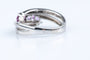 Bague 55 Bague or blanc, améthystes et diamants 58 Facettes BG-NE352-107