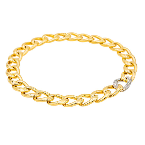 Collier Collier Or jaune, Or blanc Diamant 58 Facettes 3779209CN