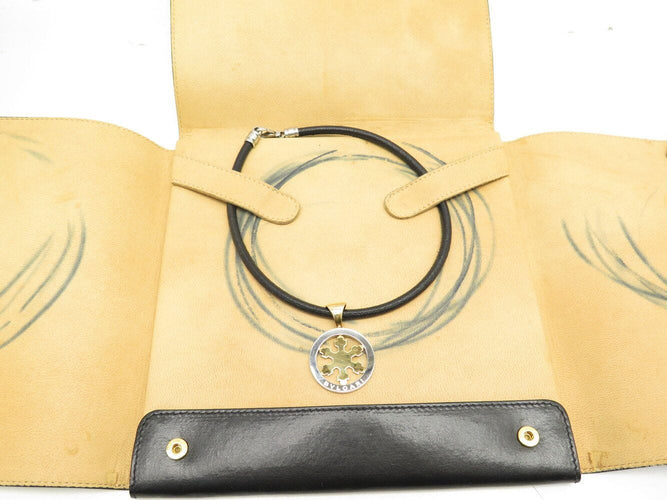 Collier collier BULGARI tondo pendentif flocon de neige or jaune 18k acier 58 Facettes 271635