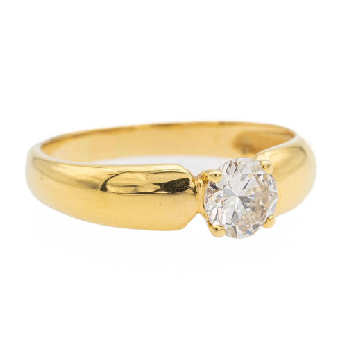 Bague 55 Bague Solitaire Or jaune Diamant 58 Facettes 578417CD