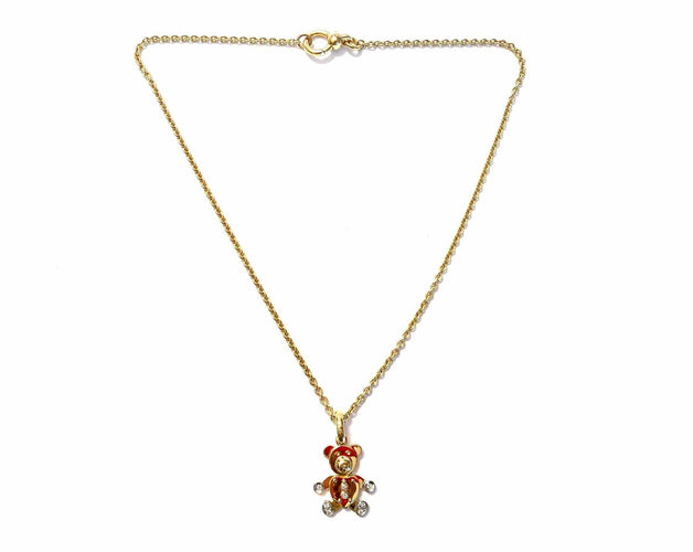 Collier POMELLATO - Collier ours en peluche en or jaune 58 Facettes