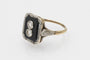 Bague Art Déco, onyx et diamants env. 0,40 ct, 1930