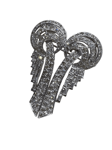 Broche Broche Art Déco en platine et diamants – Pièce transformable 58 Facettes 1.0000876/3