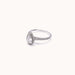 Bague 55 Bague or blanc diamant poire 58 Facettes Bag-DV.28.BELLO