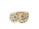 Bague 61 Bague pavée en or jaune, diamants et pierres précieuses 58 Facettes 22233