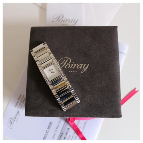Montre POIRAY - Montre Ma Première Manchette Acier Et Diamants 58 Facettes 284