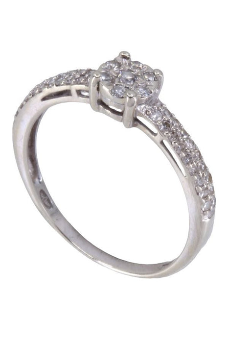 Bague 54 Bague solitaire or blanc diamants 58 Facettes 086101