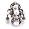 Broche Broche taille ancienne (Old Mine) en or 12k et argent 925, diamants 58 Facettes SP22