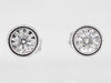 Boucles d'oreilles Boucles d'oreilles en or blanc avec un diamant taille brillant 58 Facettes 2090