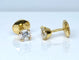 Boucles d’oreilles puces or jaune, diamants